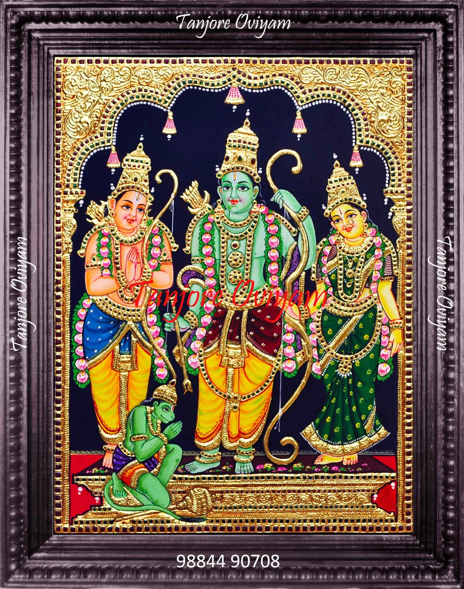 Ram mandir tanjore painting